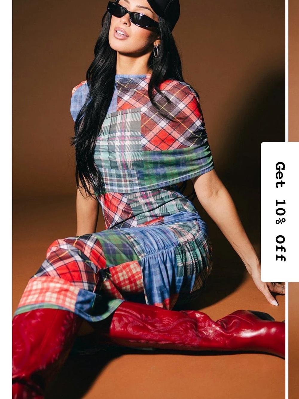 Dressed in LALA XS Plaid Patchwork Maxi Dress